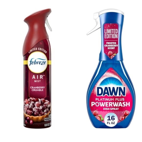 Dawn Powerwash & Febreeze Air Freshner Bundle Cranberry Scent - Picture 1 of 16